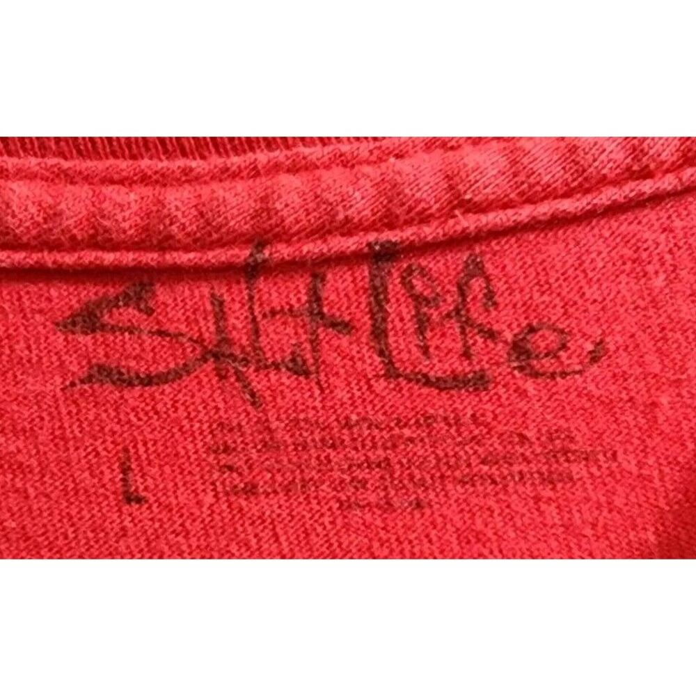 Salt Life Mens Size L Printed Logo Front T-Shirt Red Short Sleeve * Minor Flaw‎ - Picture 3 of 5